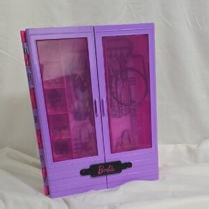 Barbie Wardrobe Closet Furniture Pink Purple 12"